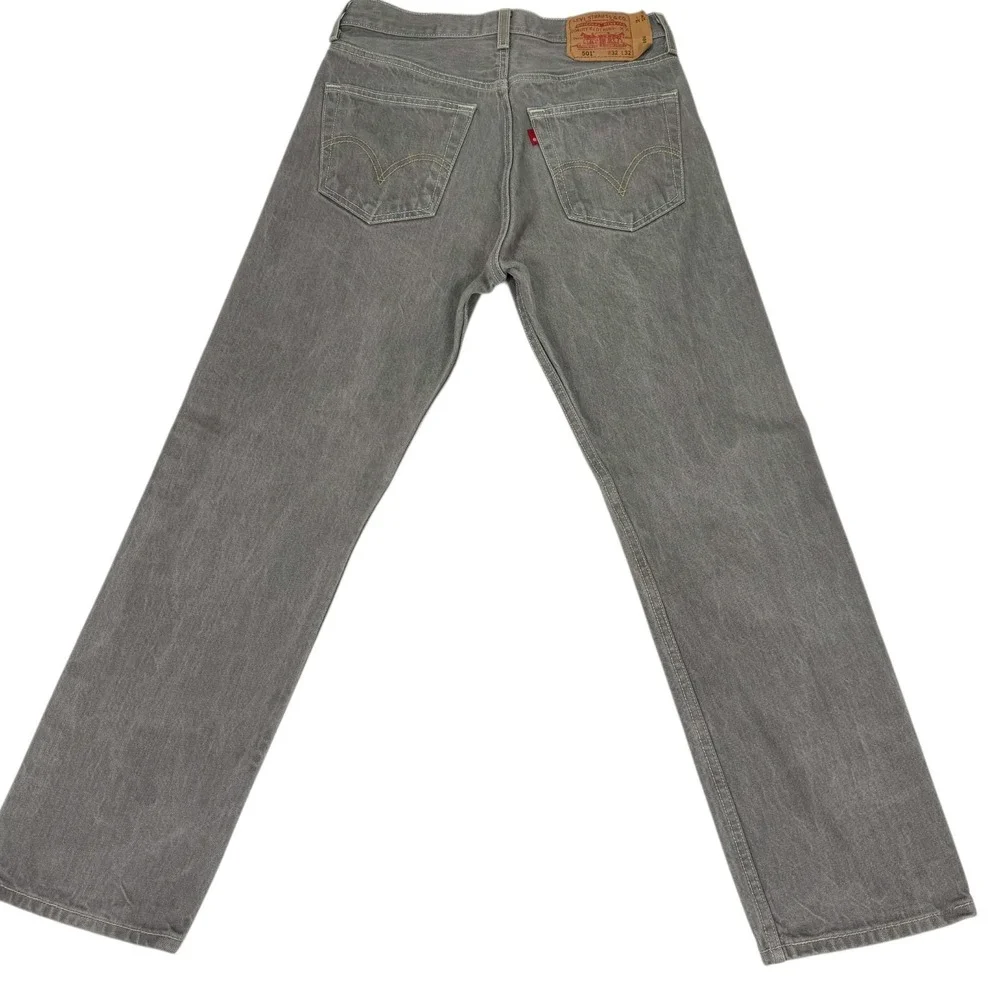 Levi's Men's 501 Straight Leg Button Fly 100% Cotton‎ Gray Jeans 32x32 Act 30x29